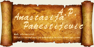 Anastasija Papestijević vizit kartica